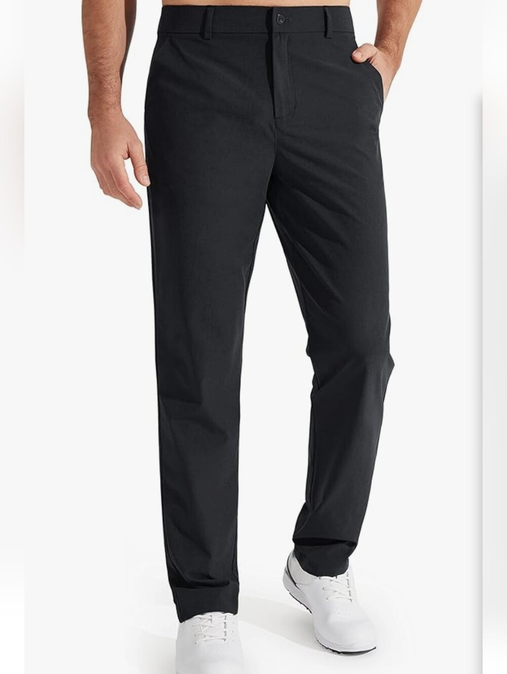 Libin Men's Golf Pants Black Waterproof UPF 50+ Performance Trousers NWT